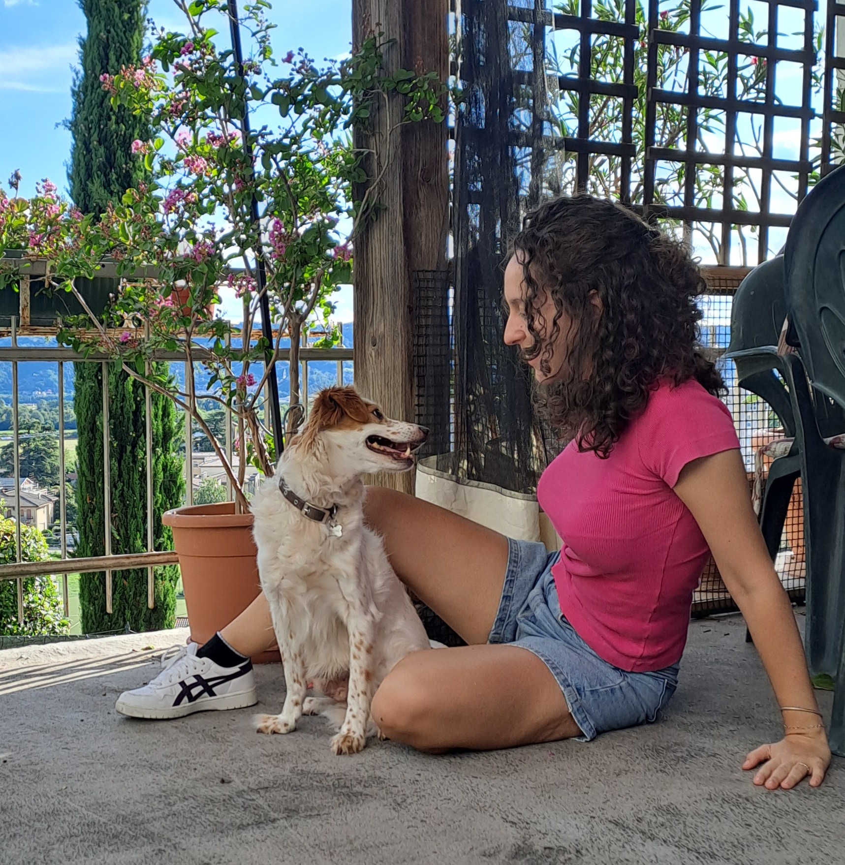 Giulia con il cane
